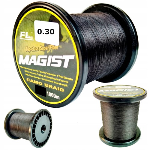 PLECIONKA WĘDKARSKA FL MAGIST 0,30 mm 1000m CZARNA