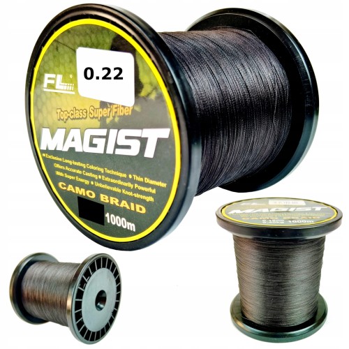 PLECIONKA WĘDKARSKA FL MAGIST 0,22 mm 1000m CZARNA