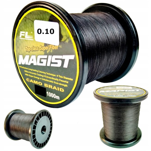 PLECIONKA WĘDKARSKA FL MAGIST 0,10 mm 1000m CZARNA