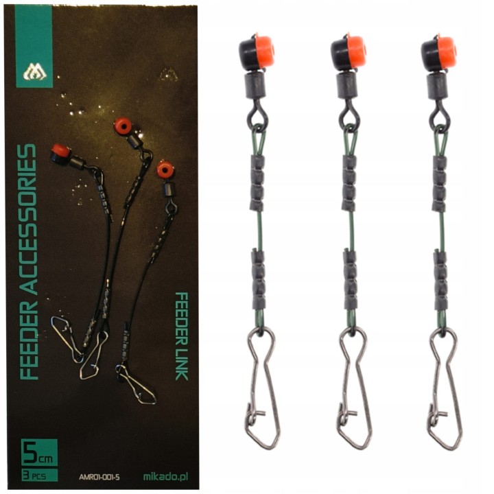 FEEDER LINK MIKADO 7 cm 3 sztuki KOMPLETNY SKRĘTKA
