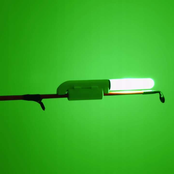 ŚWIETLIK ELEKTRONICZNY LED NA SZCZYTÓWKĘ FEEDER + BATERIA ZIELONY