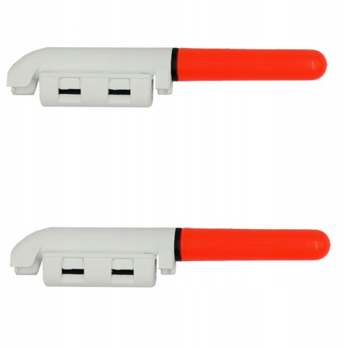 2x ŚWIETLIK ELEKTRONICZNY LED NA SZCZYTÓWKĘ FEEDER + BATERIA CZERWONY