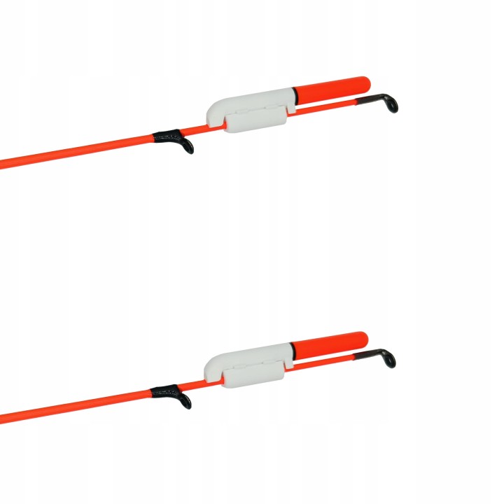 2x ŚWIETLIK ELEKTRONICZNY LED NA SZCZYTÓWKĘ FEEDER + BATERIA CZERWONY