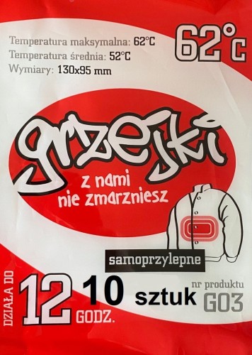 10x OGRZEWACZE CHEMICZNE 10 SZT DO CIAŁA GRZEJKI NA ZIMĘ