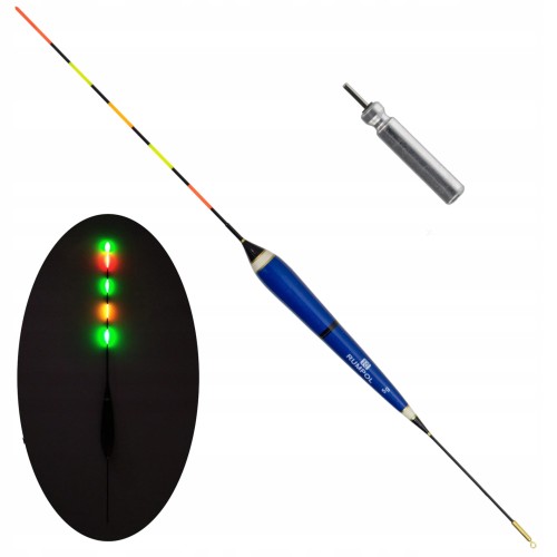 SPŁAWIK ŚWIECĄCY LED Przelotowy 2g Bateria WAGGLER