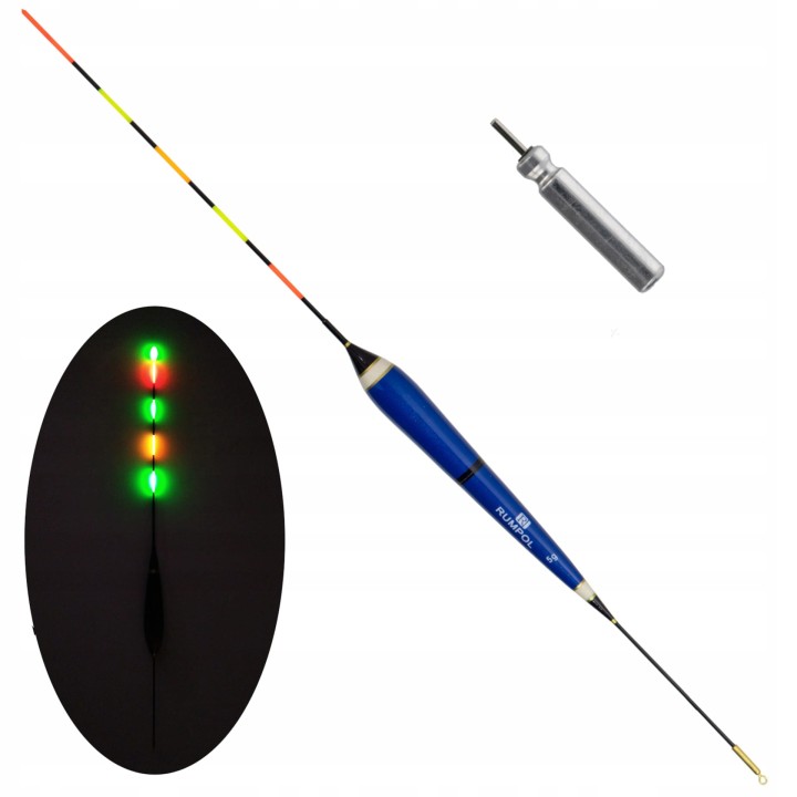SPŁAWIK ŚWIECĄCY LED Przelotowy 2g Bateria WAGGLER