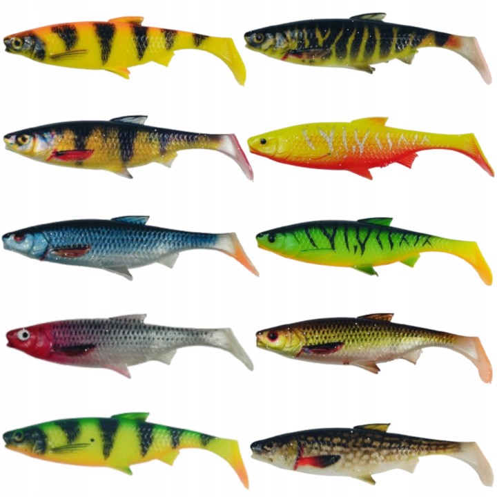 10x PRZYNĘTA GUMA 3D PRO FL NA DRAPIEŻNIKA 10CM 10 SZTUK ŁOWNE