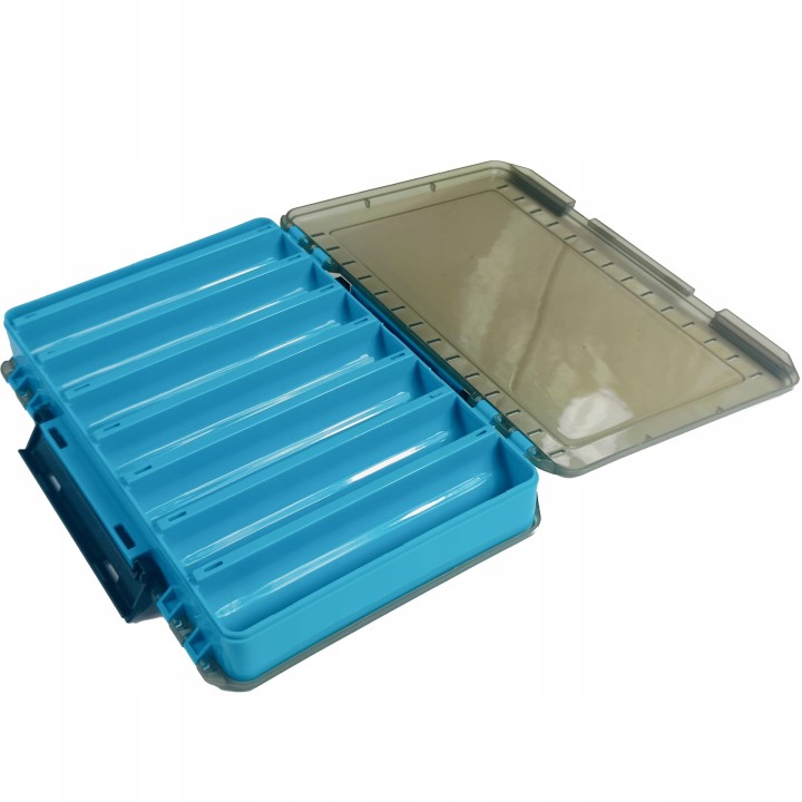 PUDEŁKO DWUSTRONE FL 27x17x4.5cm NA PRZYNĘTY GUMY KOGUTY WOBLERY DUŻE